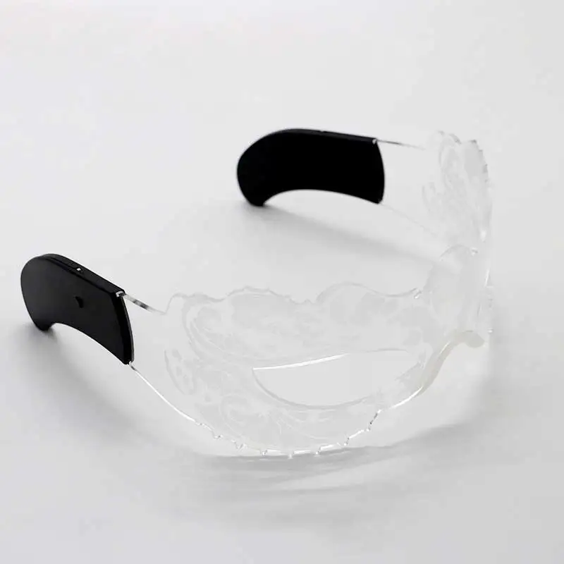 Led Party Butterfly Acrylic Cosplay Glasses Halloween Festival Rave Clear Cyberpunk Style Luminous Technology Glasses