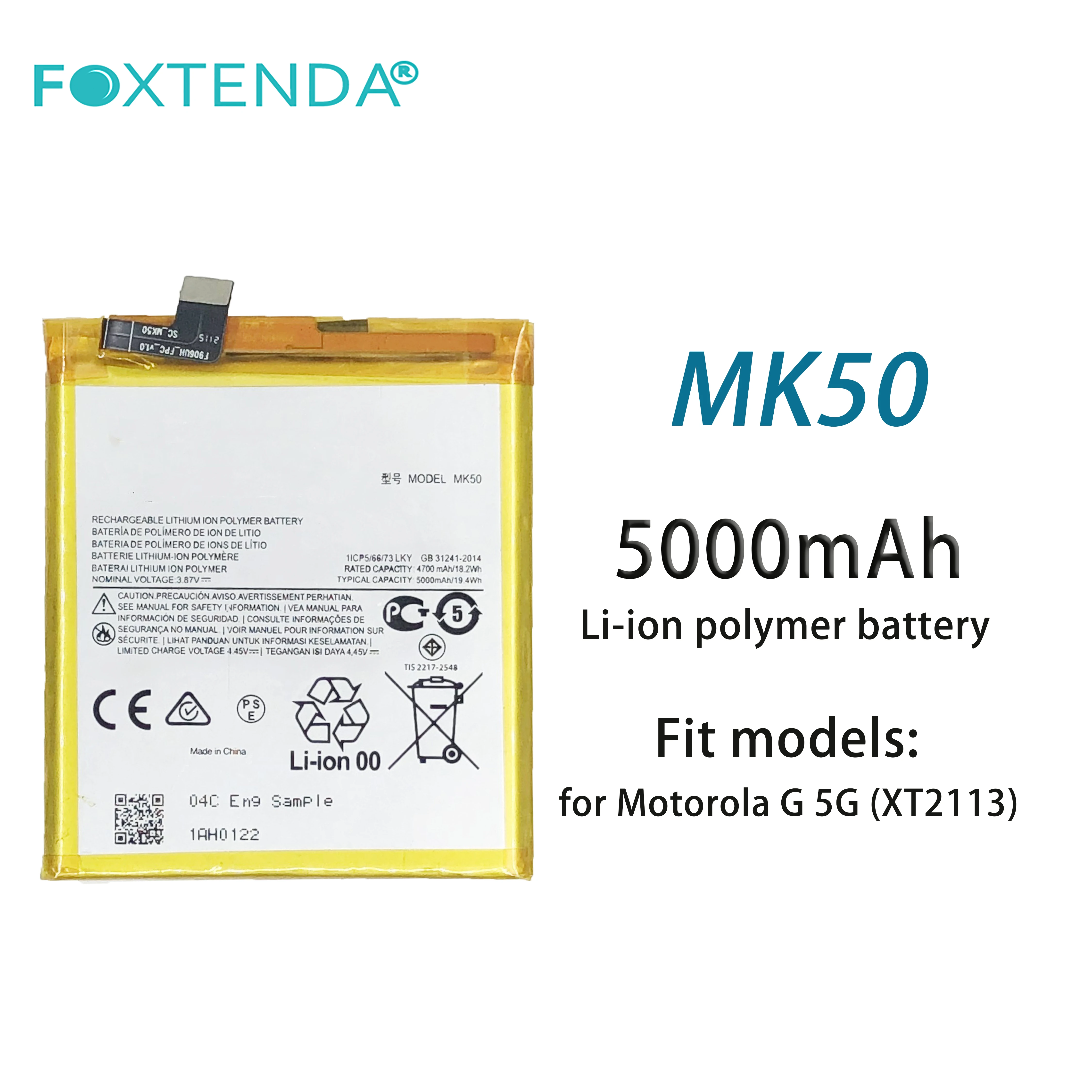 Replacement Battery AAA grade battery cell MK50 5000mAh original full mah custom phone battery for Motorola G 5G (XT2113)