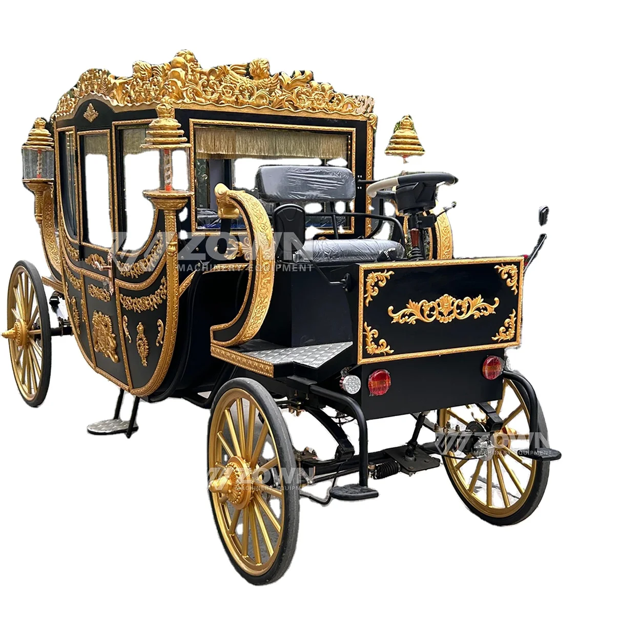 2024 New Design Logo Royal Carriages Electric Classic Royal Carriage Cinderella Electric Carriage for Sale with Lights