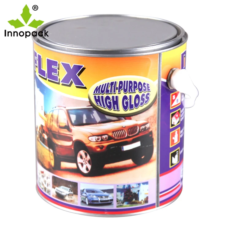 1 Liter Metal Square Round Tin Can For Paint With Lids Body Welding Empty Paint Buckets 1L /Gallon Factory Clear paint Cans