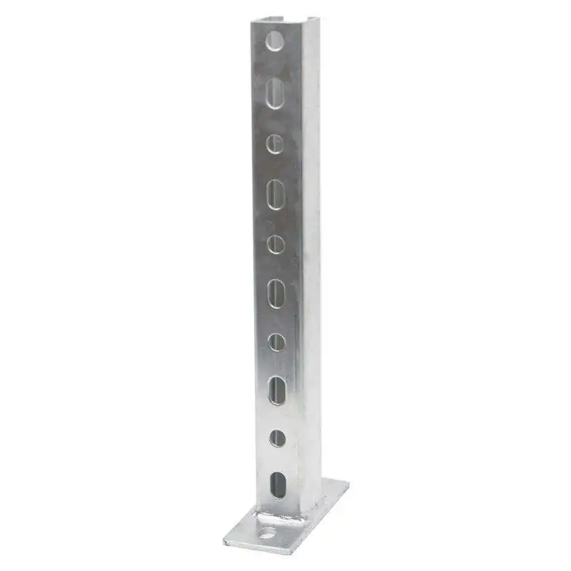 Bracket Wall Plate Welded on 27x18x1.2mm C Shape Profile for Simply Fixing High Quality Zinc Plated Mounting Solar Structure