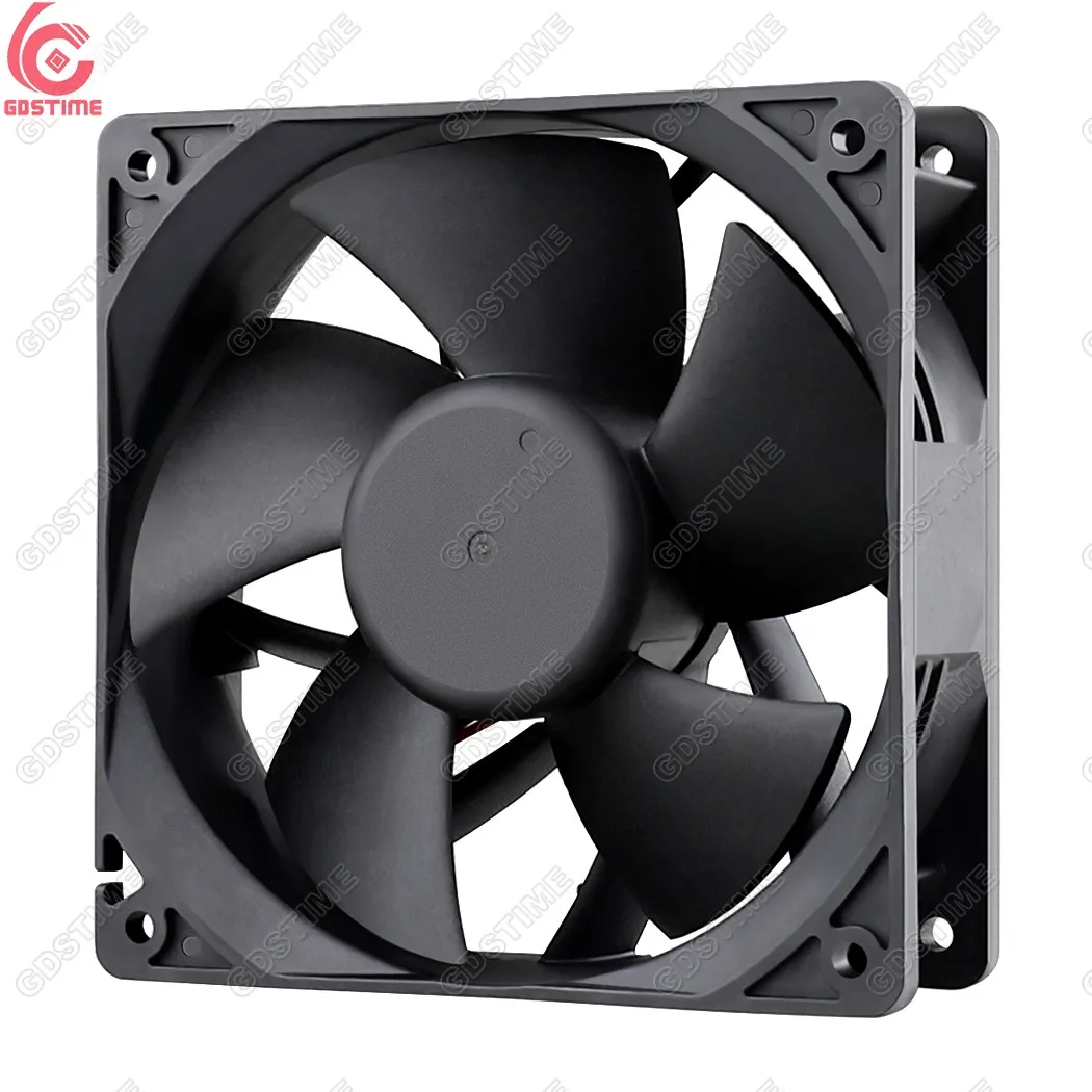 240CFM 7200RPM High Speed Strong Wind Big AirFlow 12V 24V 36V 48V DC Brushless Axial Cooling Fan 120mm 12038 120x120x38mm 5 inch