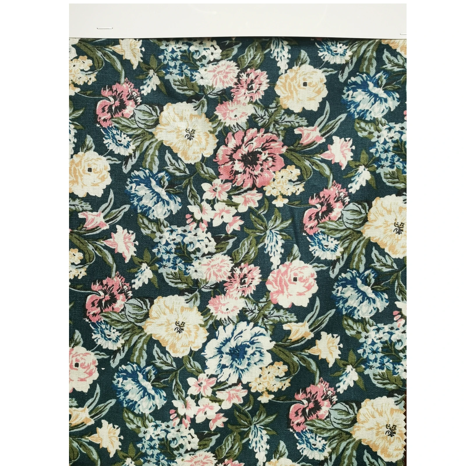 Latest Design Factory Customization 10S Cotton Linen Fabric Floral Prints for Garment Clothing Shirts Dresses Skirts