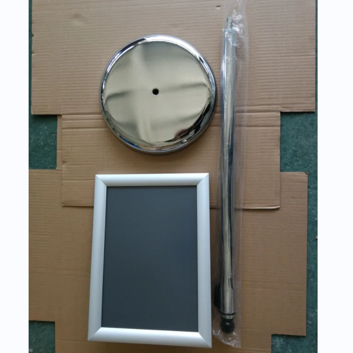 A3 A4 Advertising Aluminum Menu Stand Snap Frame Sign Holder Height Adjustable Poster Stand