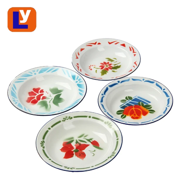 Colorful  enamel soup plate for indonesia market