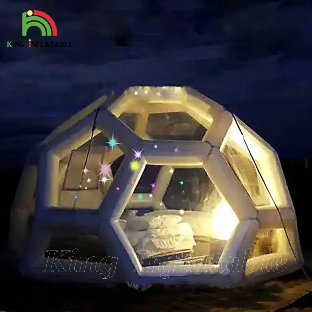 Outdoor Inflatable Transparent Bubble Tent Hotel PVC Camping Single Tunnel Clear Blow Up Dome House Tents