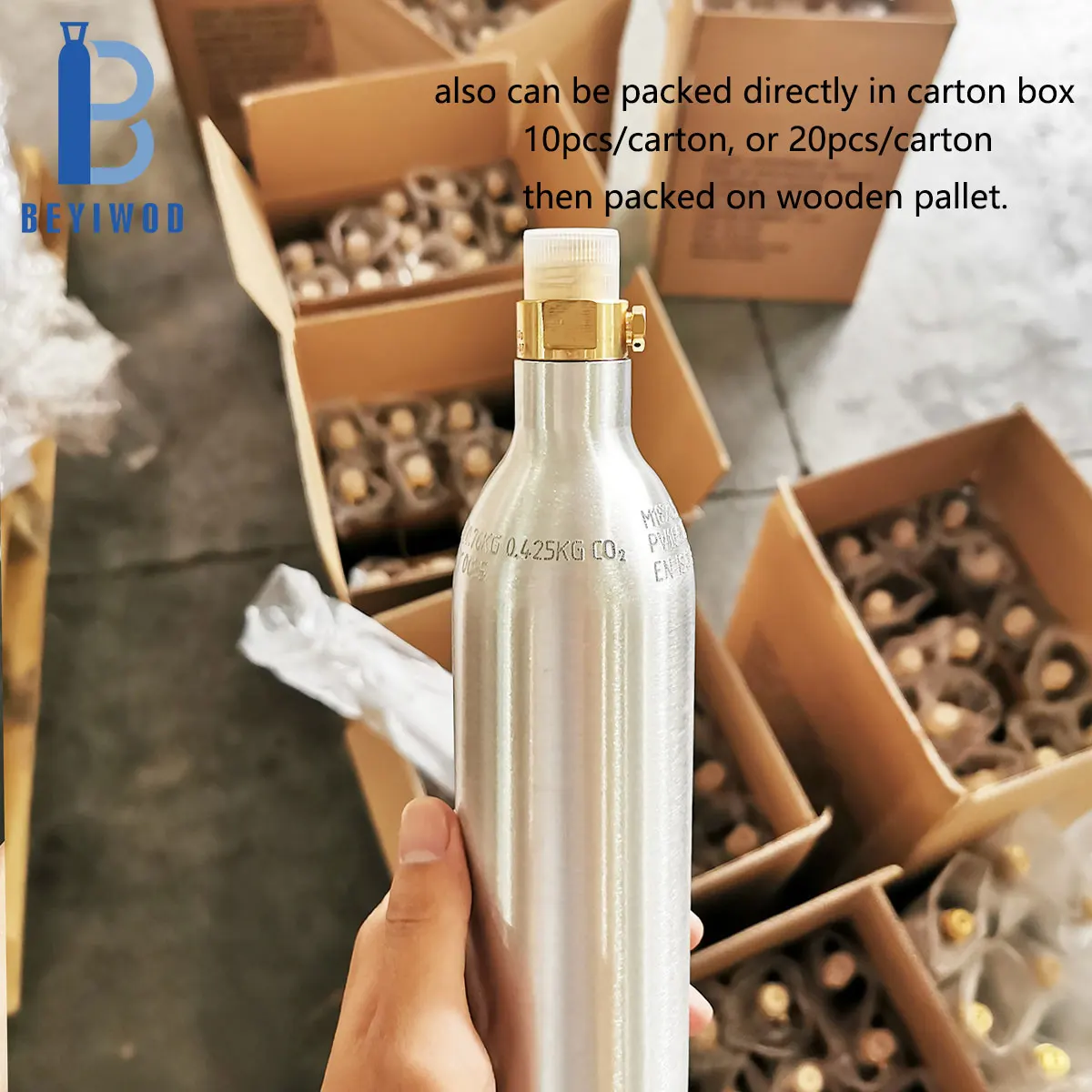 Compatible 450g 0.6L Aluminum Gas Cylinder Soda Maker Co2 Cylinder