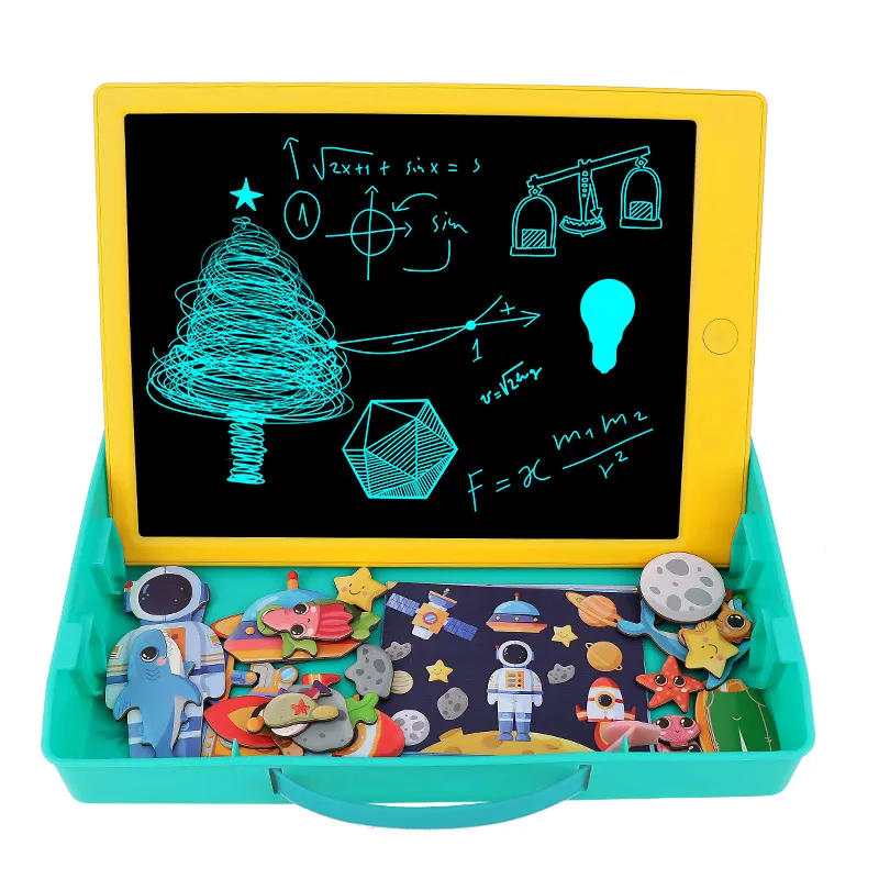 11 Inch 3 in 1 Home School Erasable Smart Board LCD Writing Tablet with Magnetic Puzzle Education Drawing Toy for Kids