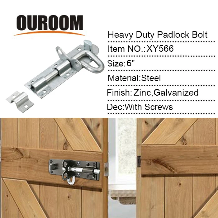 Galvanized Sliding Bolt Lock Heavy Duty Stainless Steel Door Tower Barrel Bolt