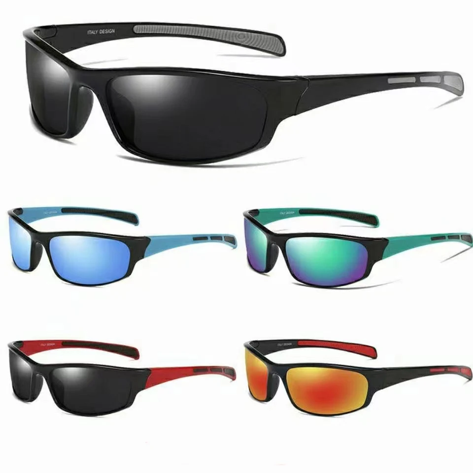 Cycling Sunglasses One Piece Bike Eyewear PC Lens Unbreakable Lightweight Sports Glasses
