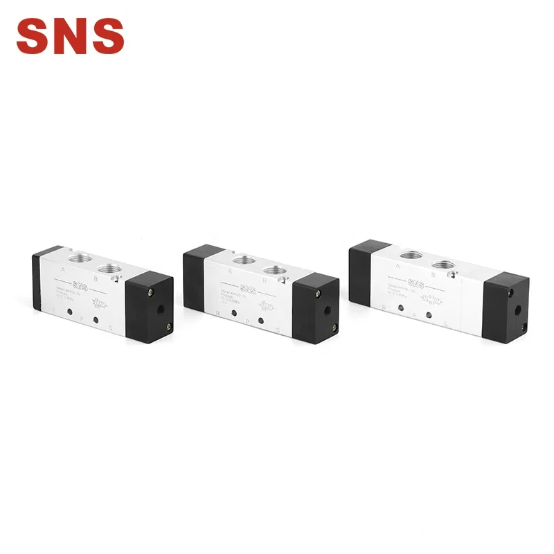 SNS 4A Series Factory Low Price Pneumatic Operated 5 Way Air Control Solenoid Valve
