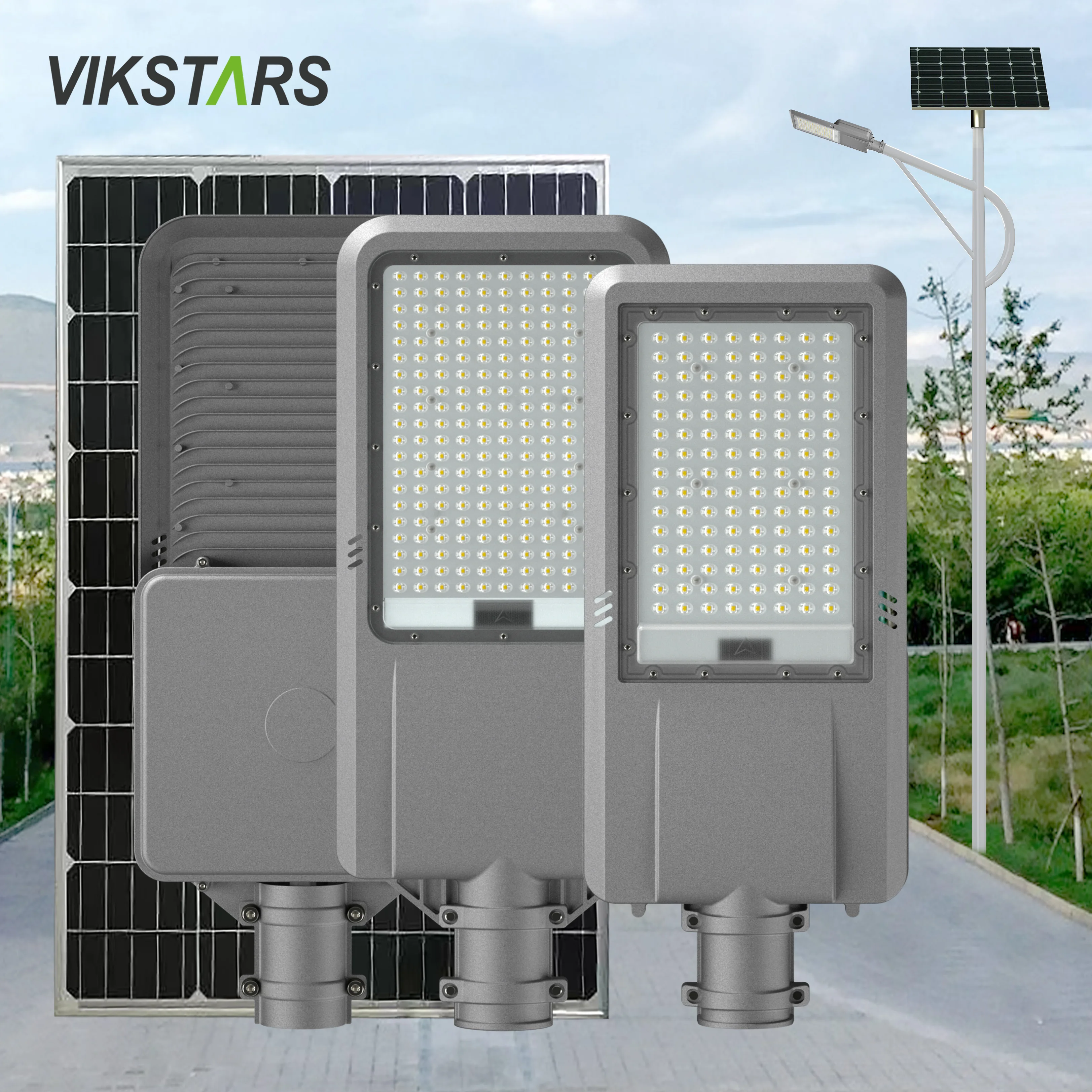 1000w 1500w Solar Powered Street Lights Public Lighting Luminaires 10m Height Installation For Rural Countryside