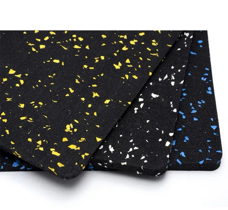 
12 mm rubber flooring gym mats shock absorbing rubber SBR with EPDM Granules flooring for gym studio 