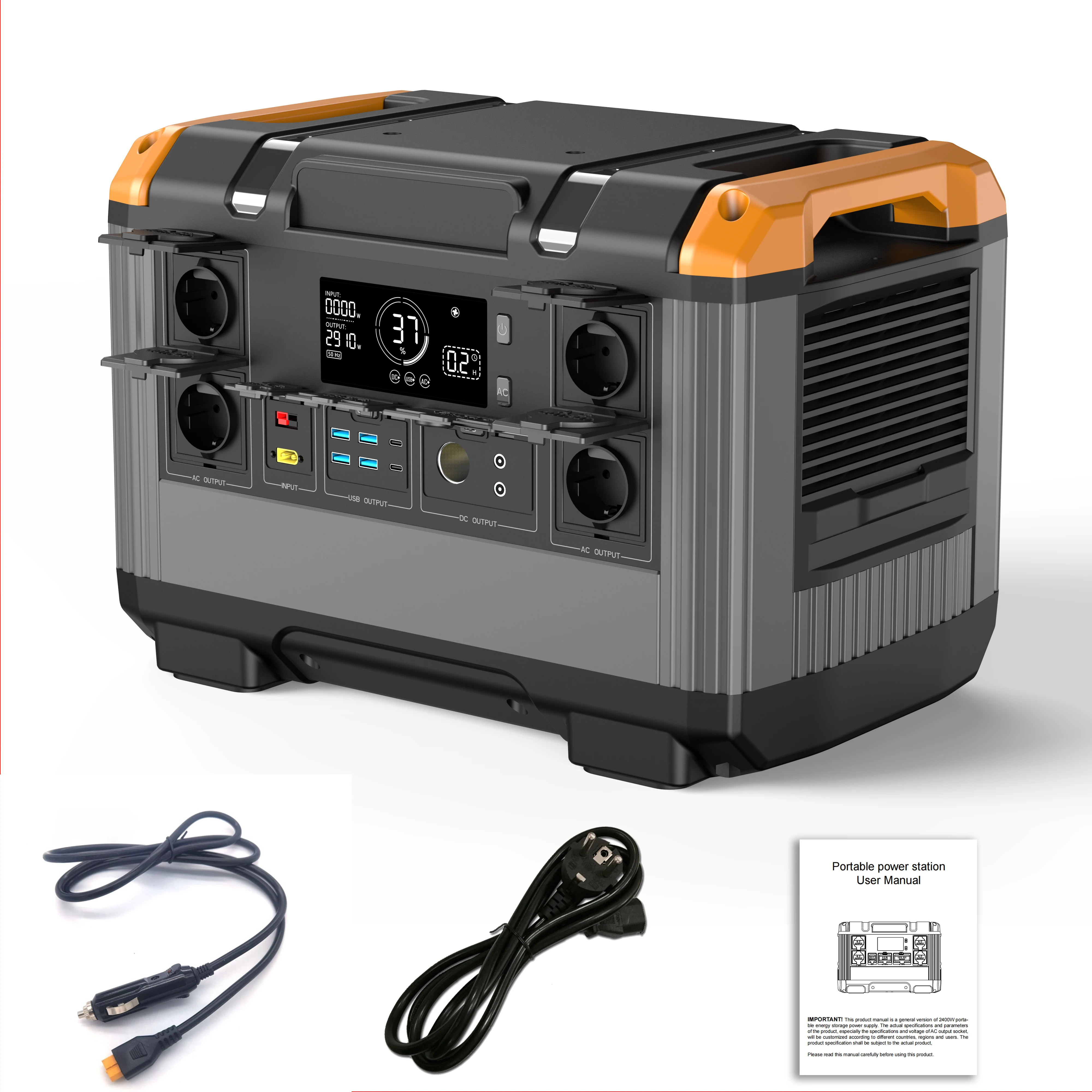 OEM Portable 200W-6000W Pure Sine Wave Station AC/Solar Panel Rechargeable Outdoor Camping EV Charging Car Jump Starter PWM Home