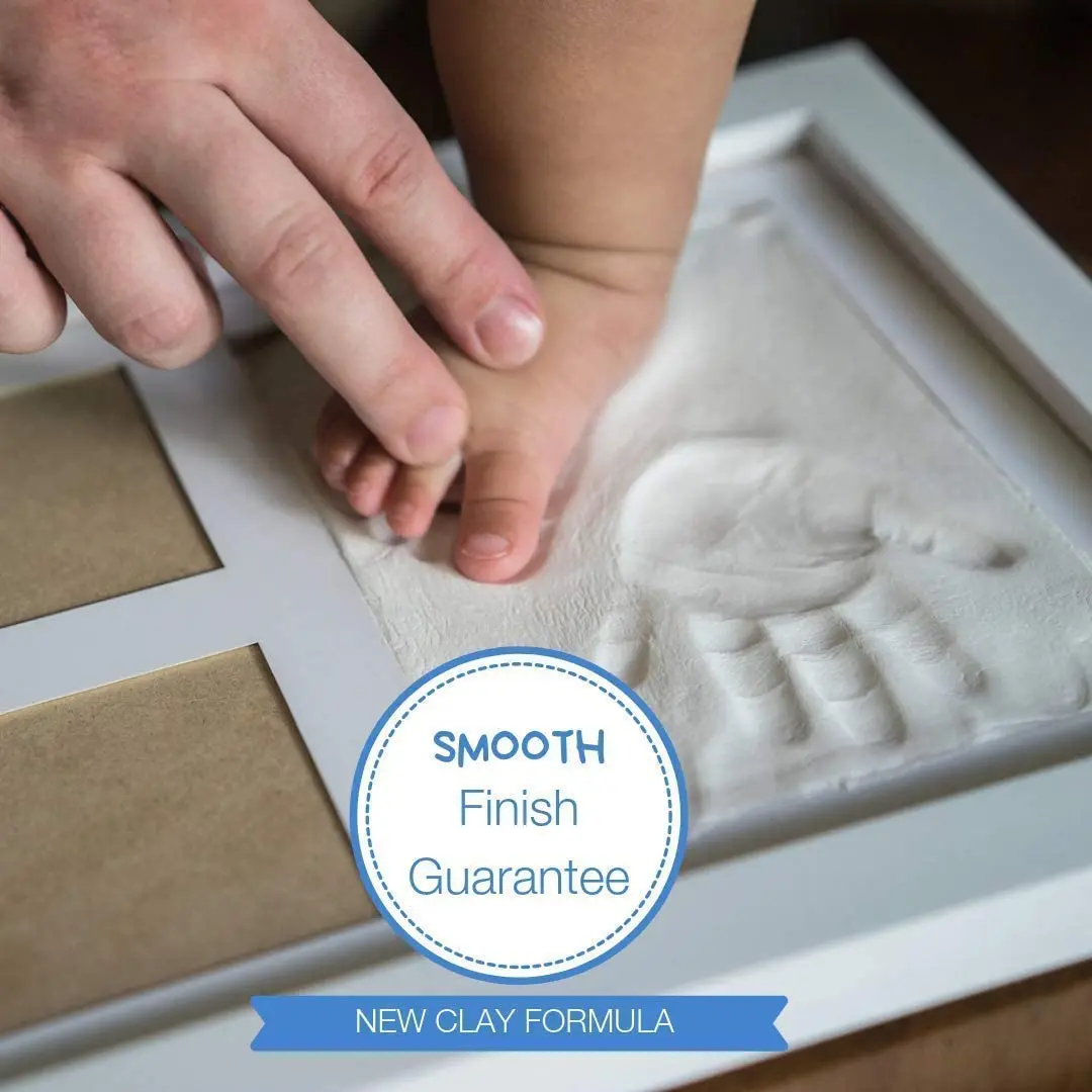 Baby Handprint and Footprint Kit Keepsake Baby Shower Gifts for Mom Baby Picture Photo Frame