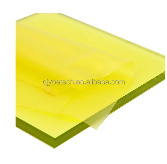 Light Yellow PVB Film Laminated Safety Glass Solid Structure Building Construction Kitchen Staircase Decorative Glass