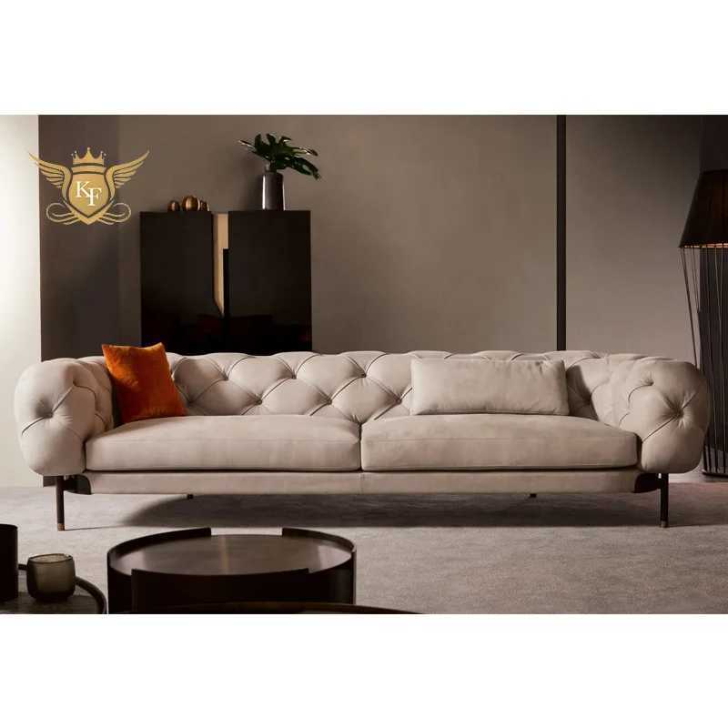 High End Customizable Sectional 3 seat Luxury Italian Home Furniture Sofa Set Furniture Living Room Modern Sectional Sofa