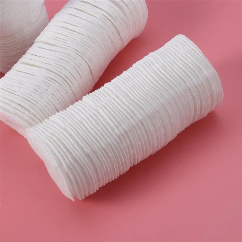 Hot sale round  makeup removal cotton pads 100% natural cotton square cotton sheet hair polish remove pads