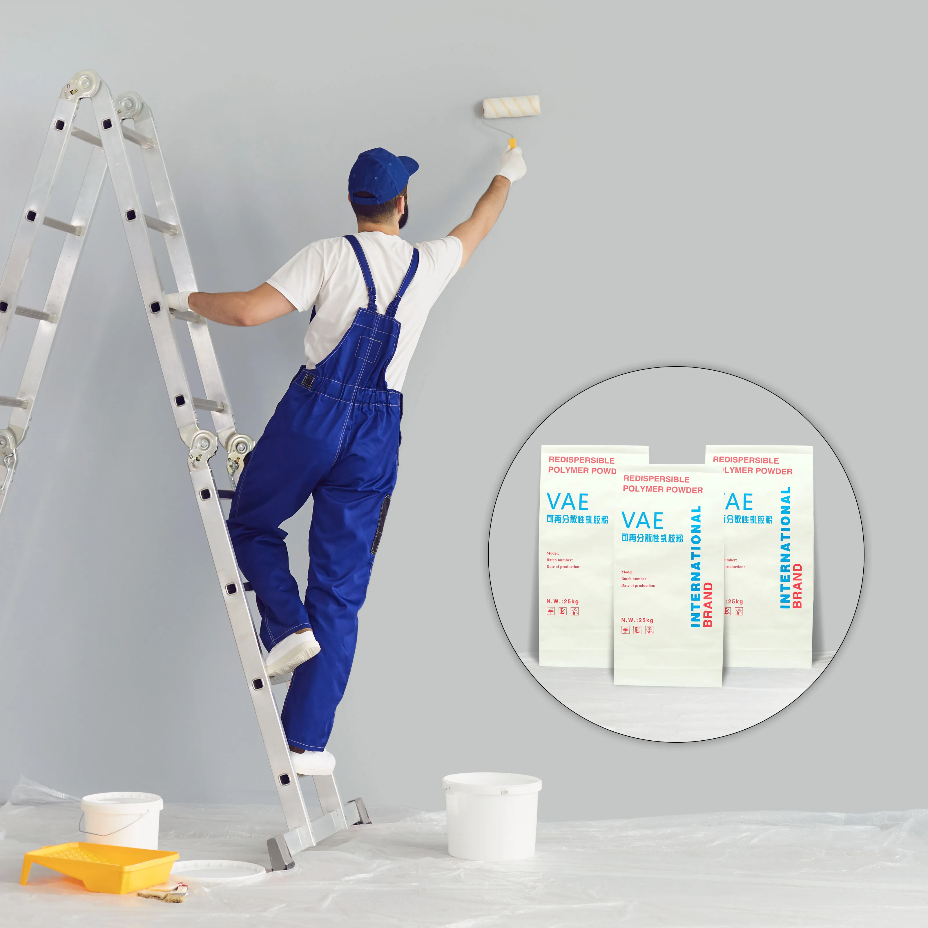 Ethylene Vinyl Acetate Rdp Powder Wall Putty Additives Excellent Flexibility Vae/Rdp Redispersible Emulsion Polymer Powder