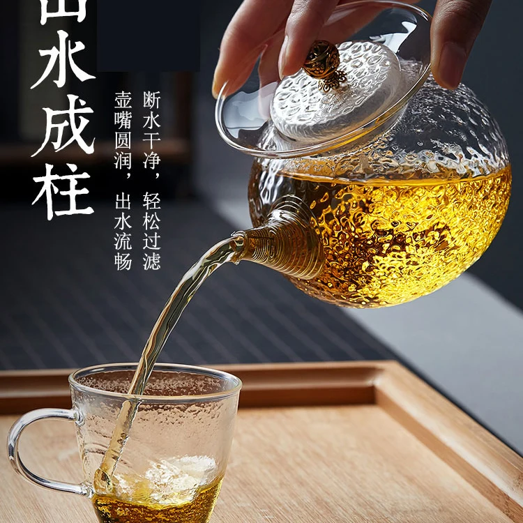 
Borosilicate fire resistant glass teapot for teas 