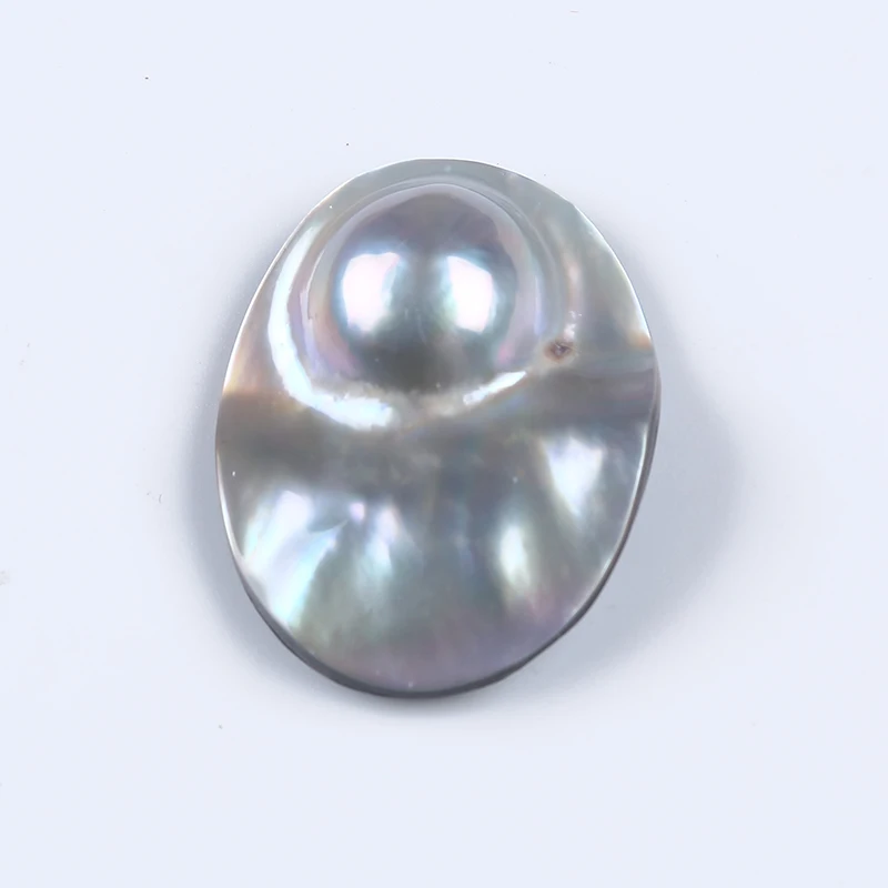Cheap cut round akoya mabe pearl loose pieces for jewelry pendant