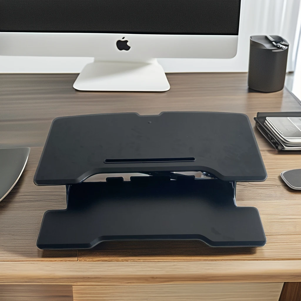 Custom Two-Tier Stand-Up Desk Converter with Adjustable Height Factory-Made Metal Monitor Keyboard & Accessories Home Office Use