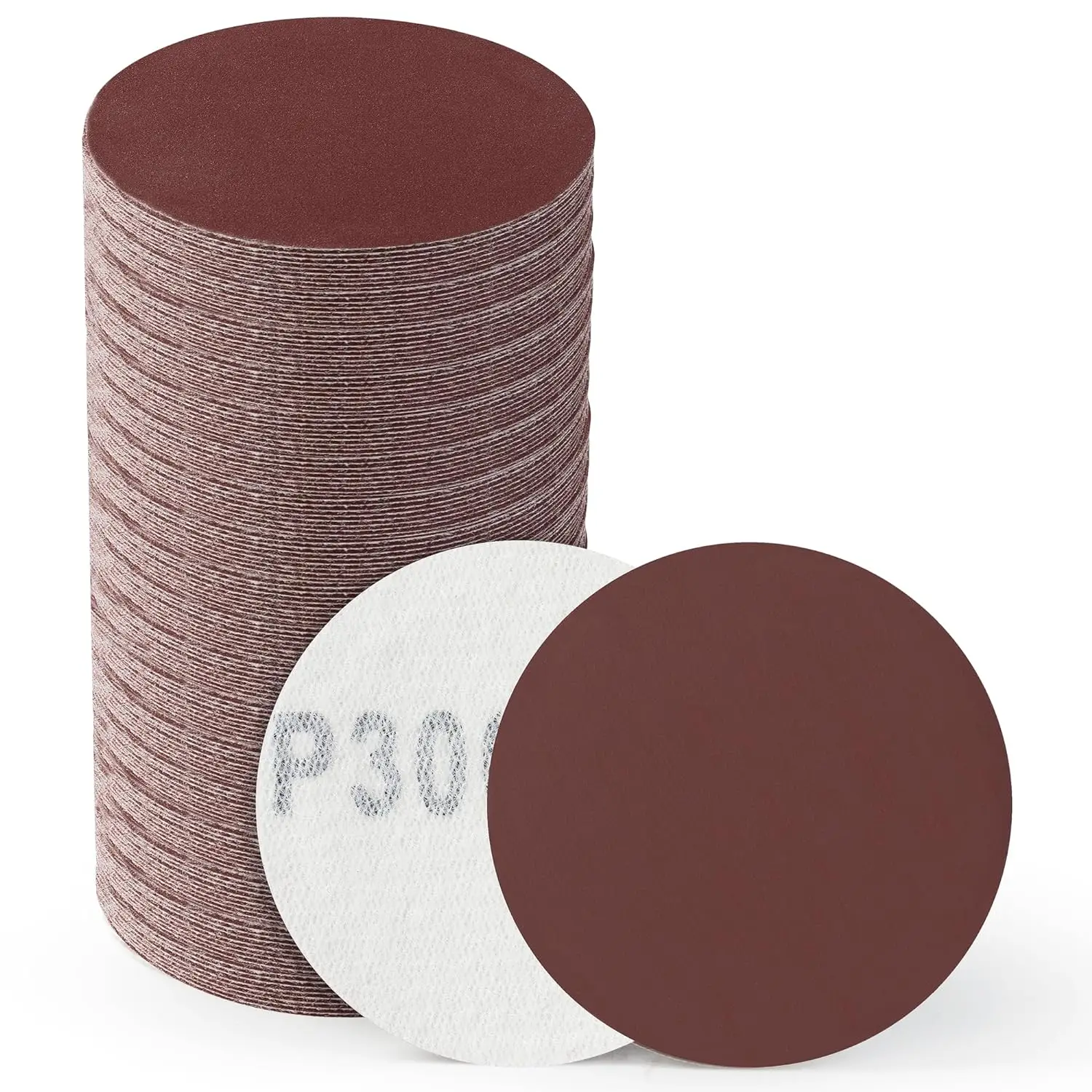 100PCS 2 Inch Hook and Loop Sanding Discs No-Hole Sandpaper 3000 Grit Orbital Sander Pads