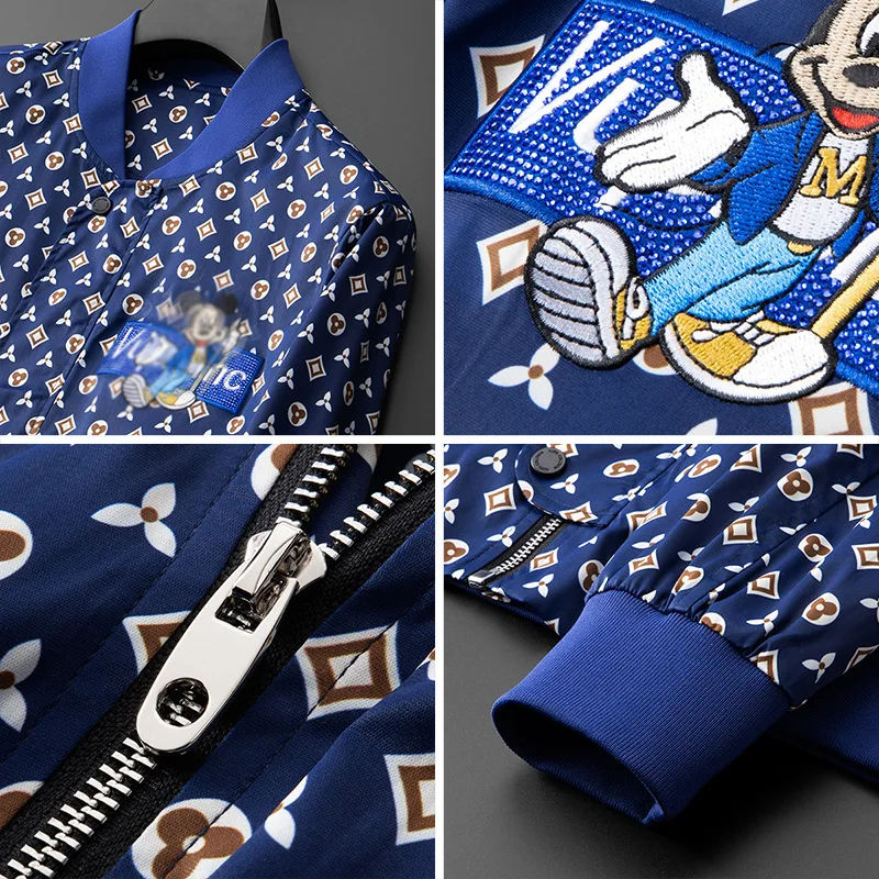 men tee casual jacket clothes autumn men long sleeve printing jumper jacket mens Fleece jacket