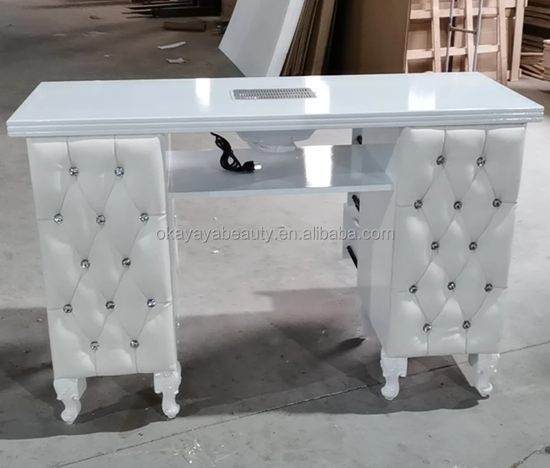 Durable beauty equipment manicure tables nail table with exhaust fan for beauty salon furniture
