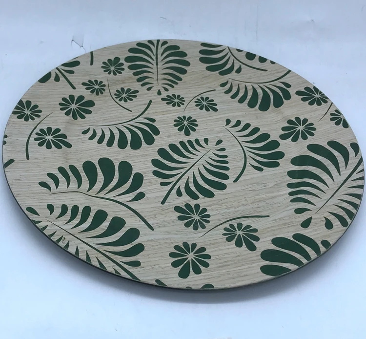 Round Wedding  Decorative Fancy Sublimation  Plastic  Plates