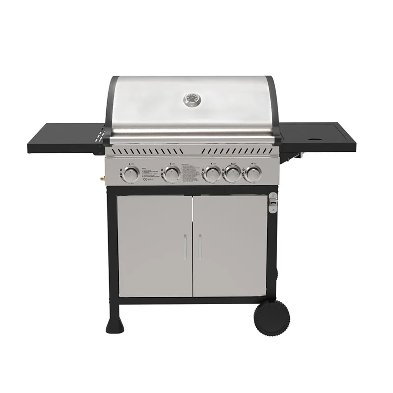 CE 5 Burner Argentine Bbq Grill Trolley Stainless Steel Outdoor Bbg Gas Outdoor Kitchen Oven