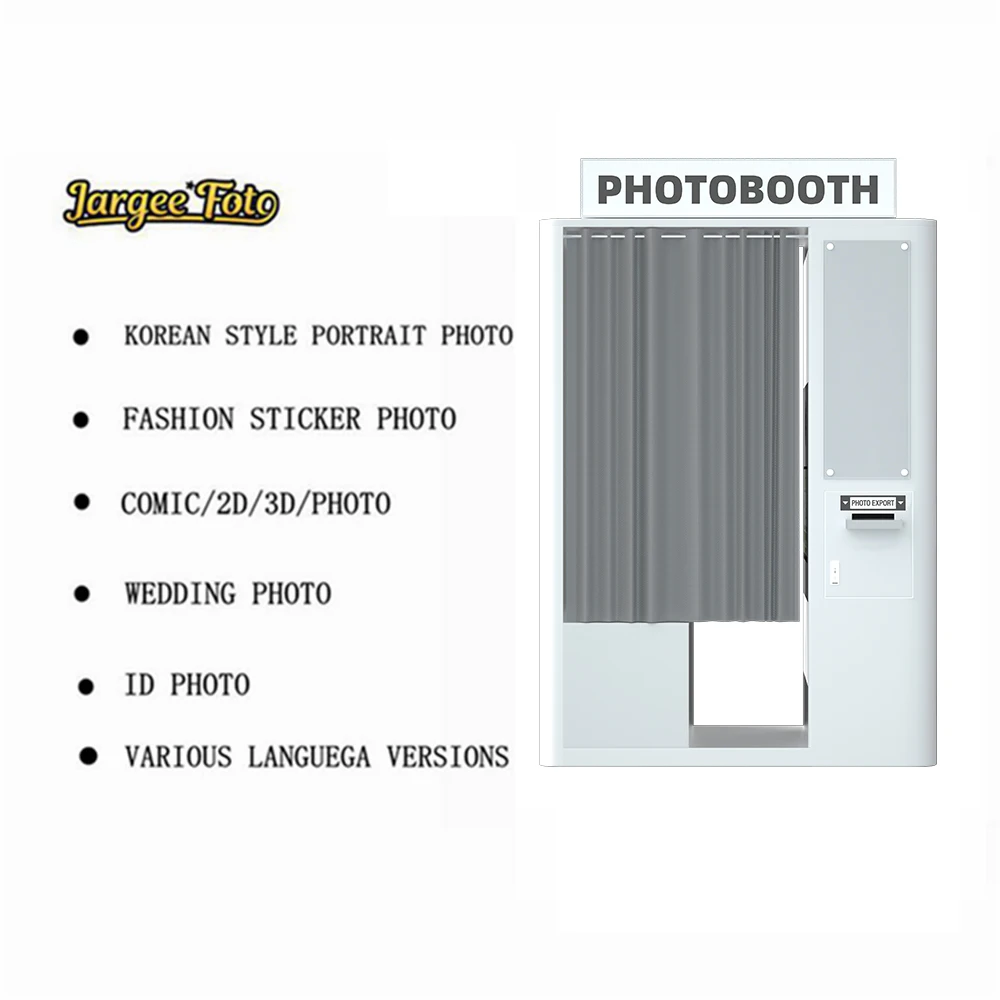 Concise Style Led Photo Booth 21.5 inch Touch Screen Selfie Photo Booth Instant Beauty Magic Mirror Photo Booth With Camera