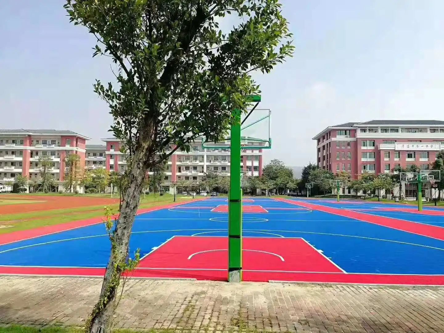 
PP suspended interlocking sports flooring used basketball courts for sale 