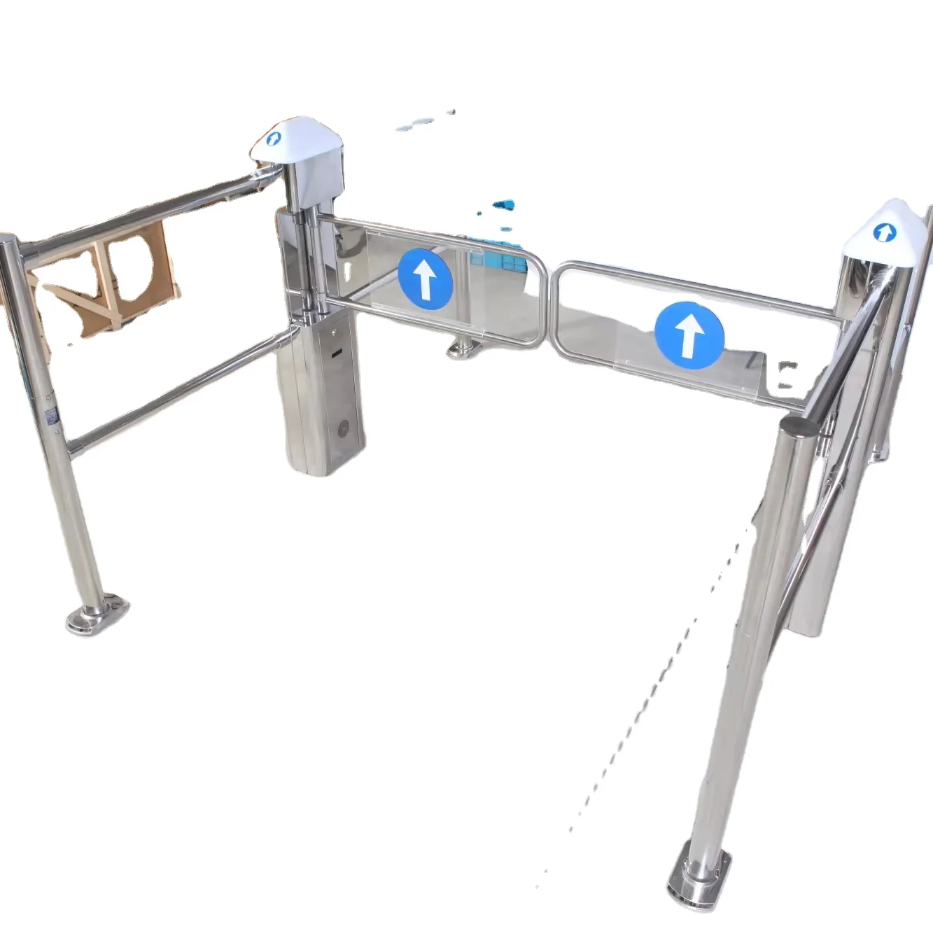 Custom Automatic Iron Commercial Supermarket Accessor Control Turnstile Supermarket Gate