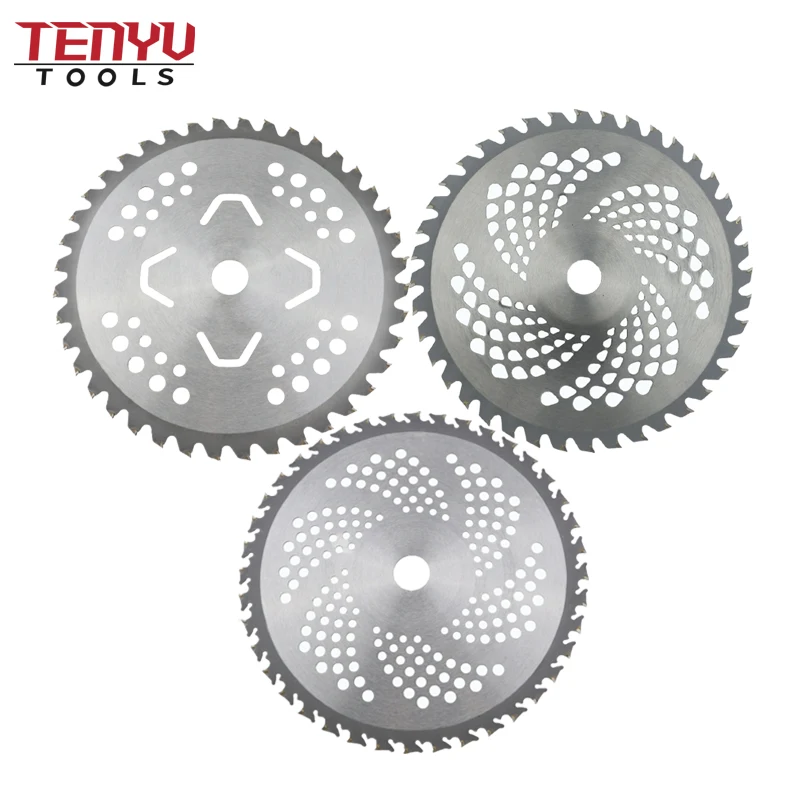 10 inch 255mm 40T 80T 2 teeth 4t 36 Teeth 3Teeth brush grass round alloy cutting machine with circular blade