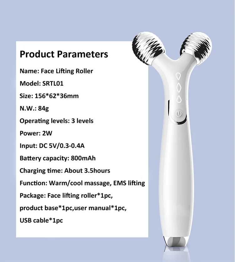 
Home Use Mini Y Shape Slimming 3D Face Massage Beauty Roller 