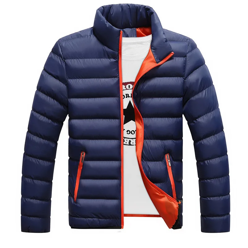 New Arrival Solid Color Warm Thick Casual Outwear Coat Winter Jacket Men