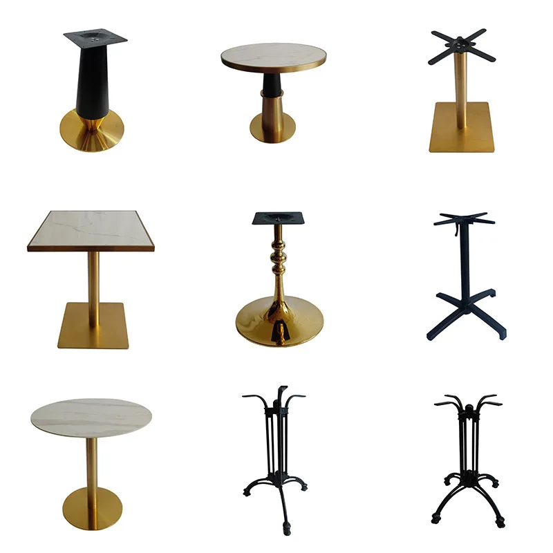 Factory oem iron stainless steel brand metal tea table aluminium foot support laser cut metal custom fabrication