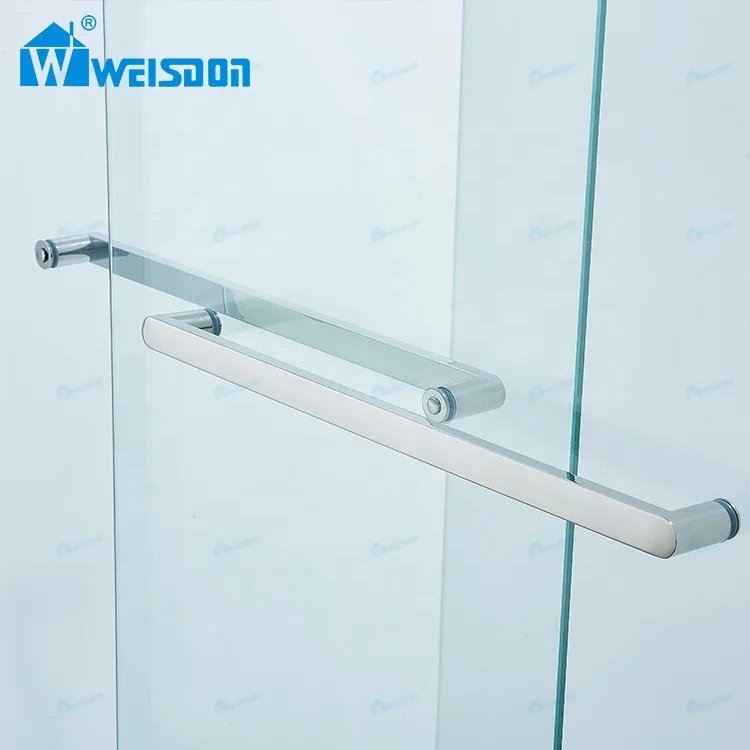 High Quality Bathroom Aluminum Framed Double Sliding Door Tempered Glass Shower Room Hardware