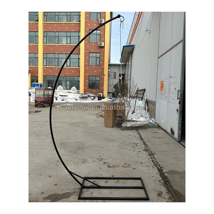 Wedding Hanging Light Chandelier Stand Frame Decoration Black Metal Crafts Backdrop Chandelier Stand With Light Half Moon