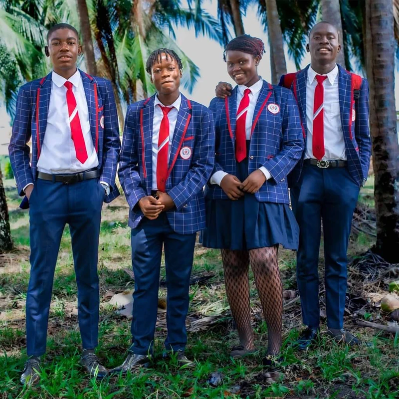 High School Students Class Uniform Boys And Girls Primary School to College Style Shirt Jacket With Pant And Skirt Set