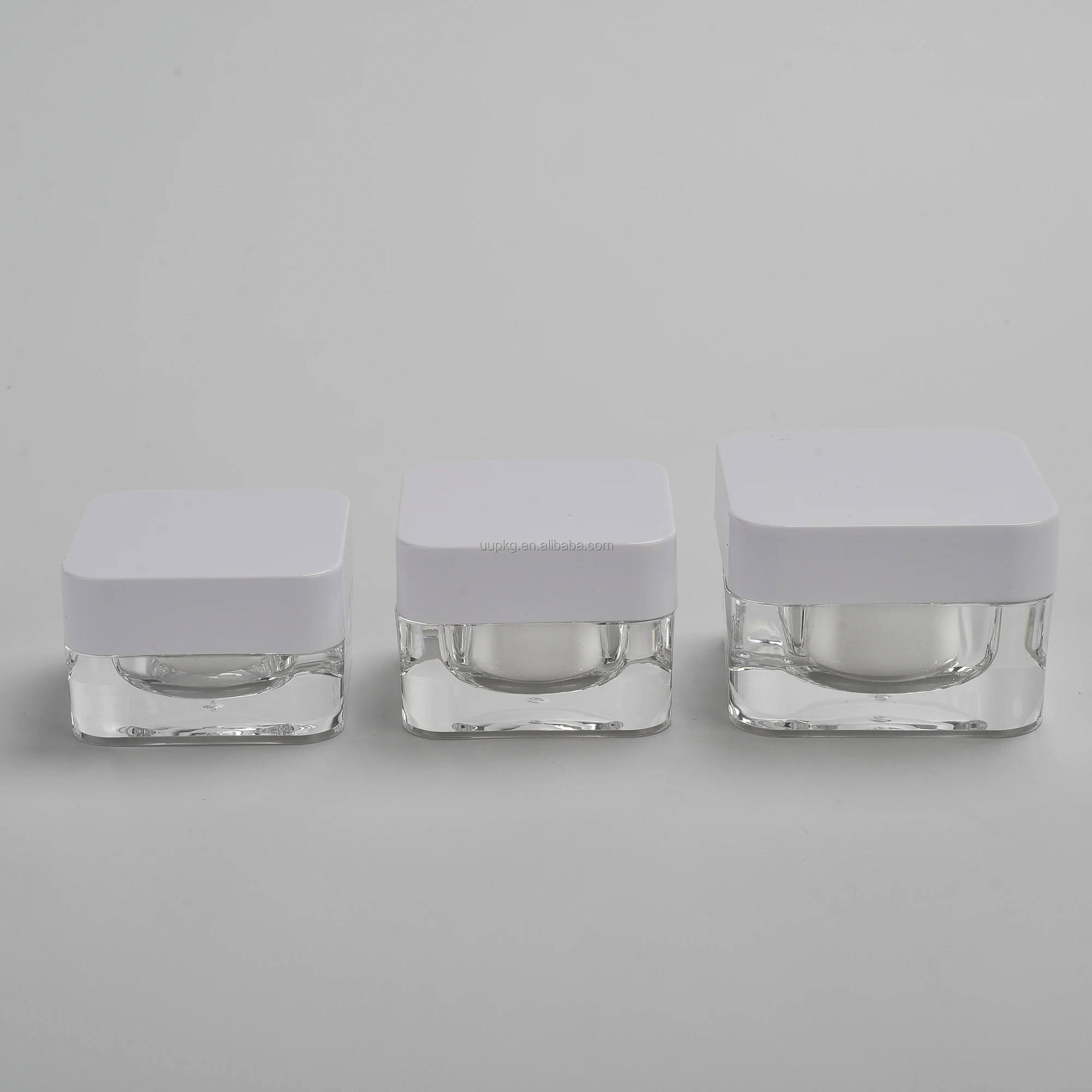 Square plastic cosmetic package containers for nail beauty industry makeup packaging 5g 10g 15g capacity wholesale low price