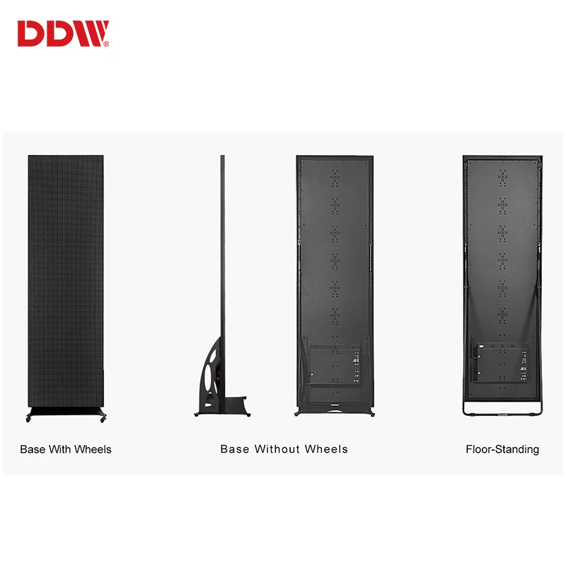 Ultra-Thin P1.75 P2 P2.5 Portable Wifi 4G USB Floor Stand Led Digital Signage Mobile Indoor Led Poster For Advertising Display