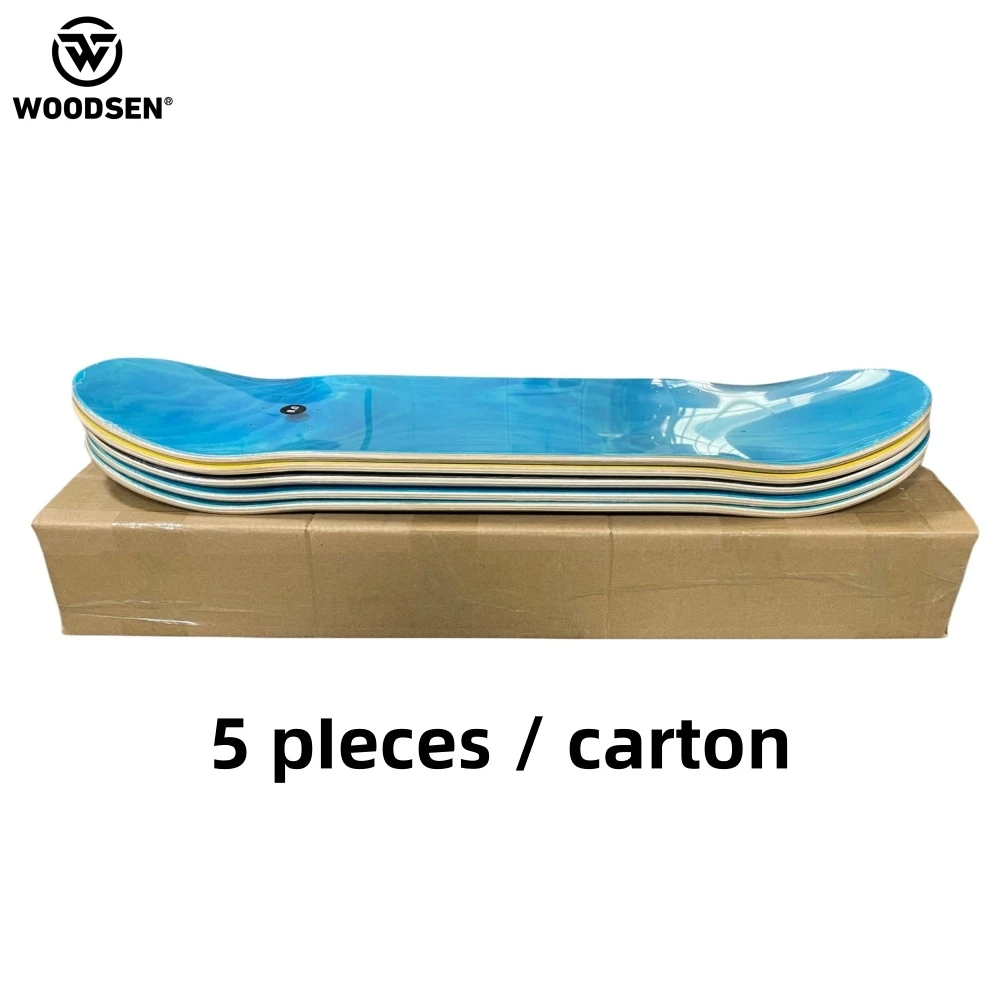 WOODSEN Phosphor luminous custom skateboard Canadian maple blank skate board deck