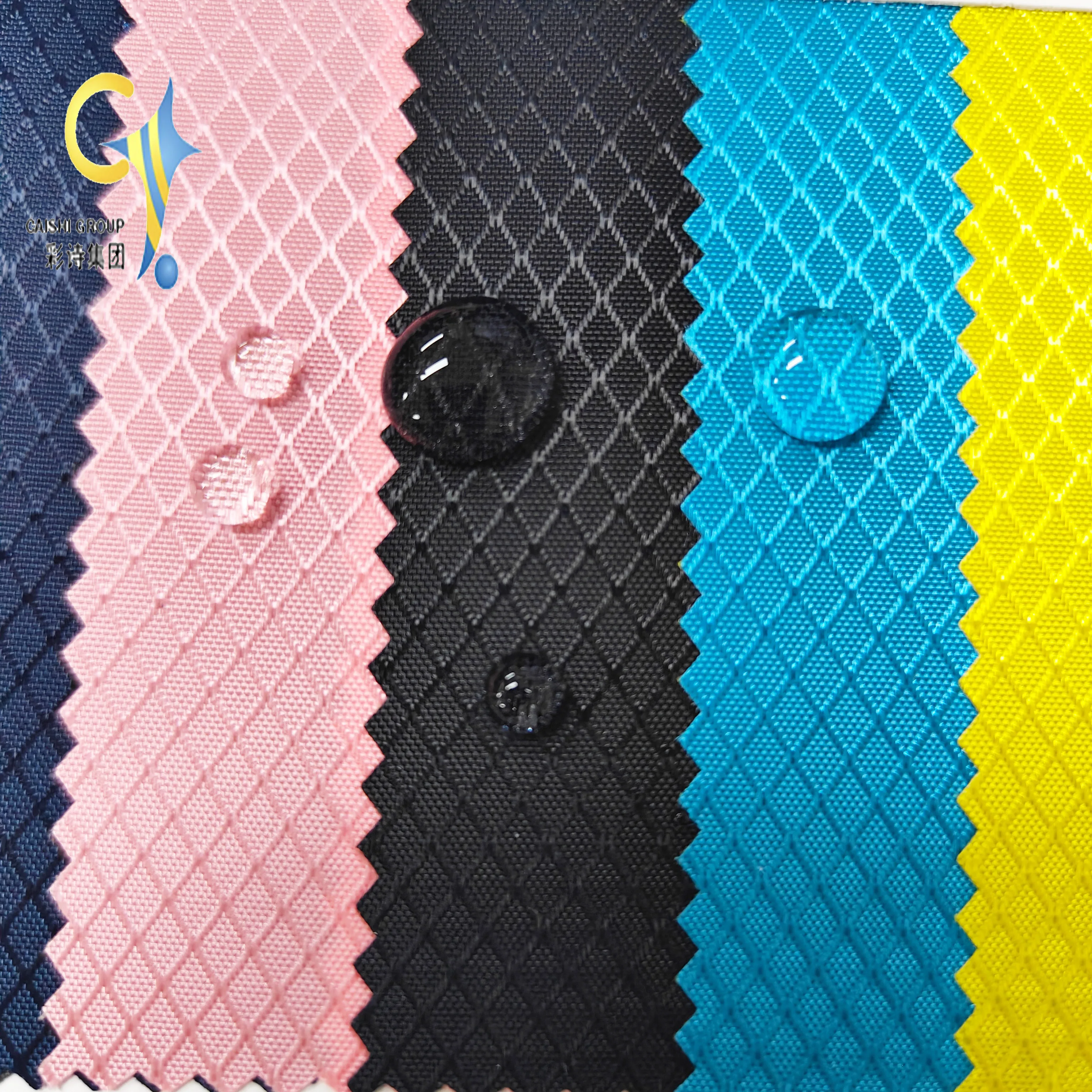 Rpet fabric 100% polyester ZY-002 500D Jacquard with PU coated for bag Luggage Outdoor oxford fabric