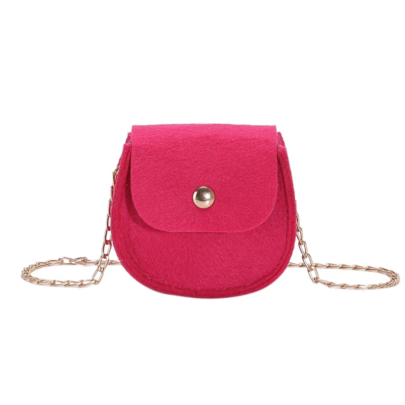 2023 New design wool felt bag Fashionable and cute mini bags for ladies Factory wholesale Metal Chain handbags