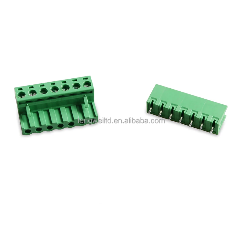 Pluggable terminal blocks 2 pin 5.0/5.08mm 2EDGK Female sockets Plug 2EDGV Male pins Header KF2EDG/H2EDG