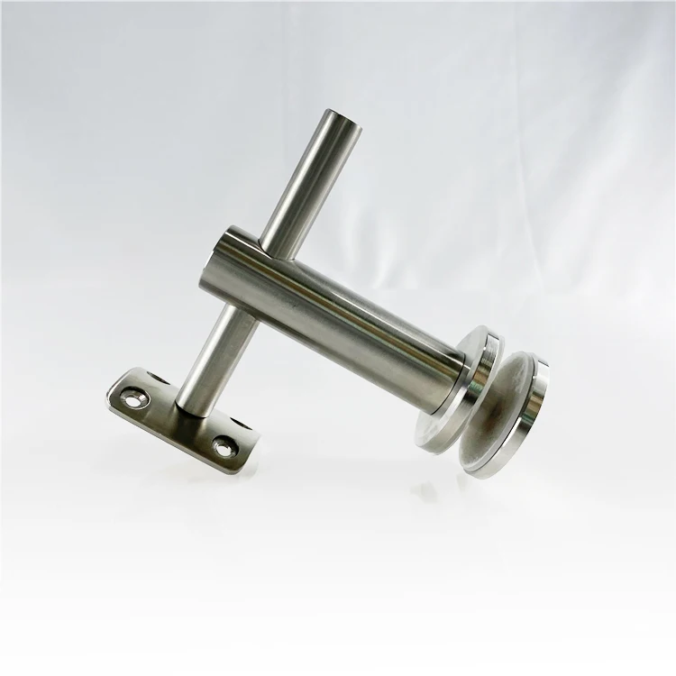 Foshan Factory Stainless Steel 304 High Quality Satin Finish Glass Handrail Fittings Tube and Glass Support