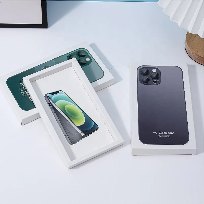 Empty Mobile Phone Packaging Box Custom iPhone 15 Pro Max Packing Box with Insert Tray Protection for Mobile Phone Shipping Box