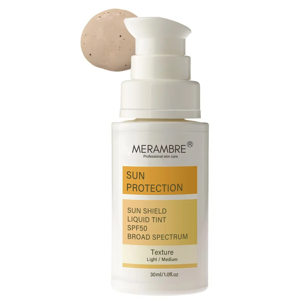 Фирменная торговая марка OEM, органический широкоспектральный SPF 50, исчезающий жидкий ТИНТ, ежедневная защита от Уфа, уфв, Солнцезащитный увлажняющий крем, защита от солнца